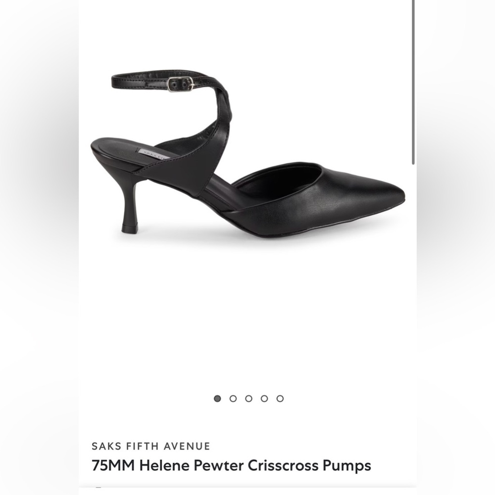 Saks Fifth Avenue Black Strappy Heels